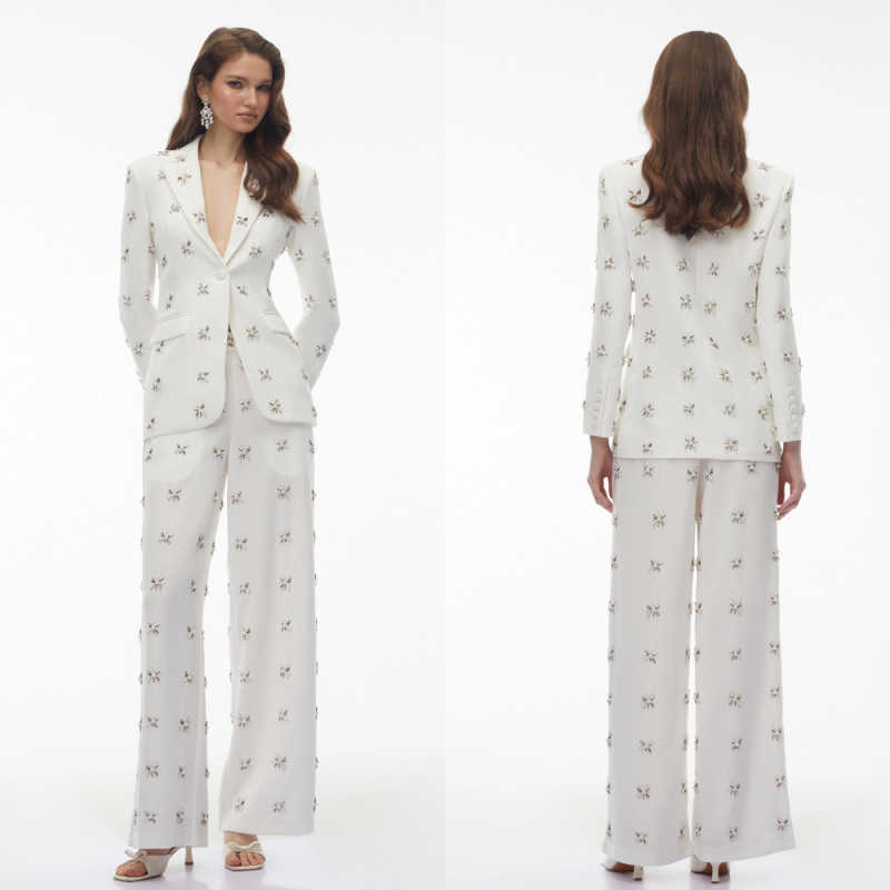 Formal Gala Wear Women - Elegant Women 2 Pieces Suit Crystal