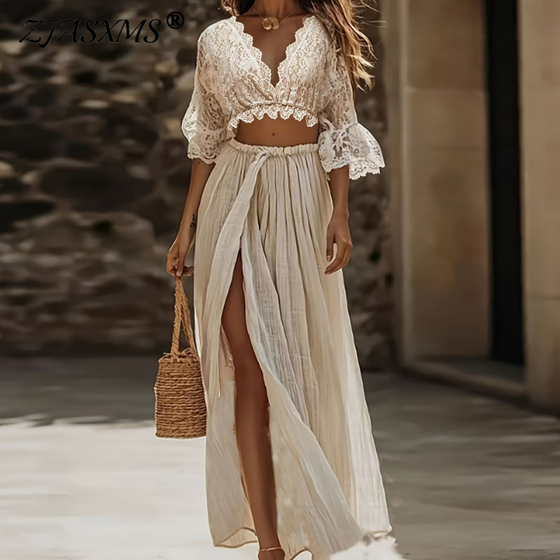 Womens Bohemian Lace Two Piece - đánh giá và giá Formal Women'S Wear