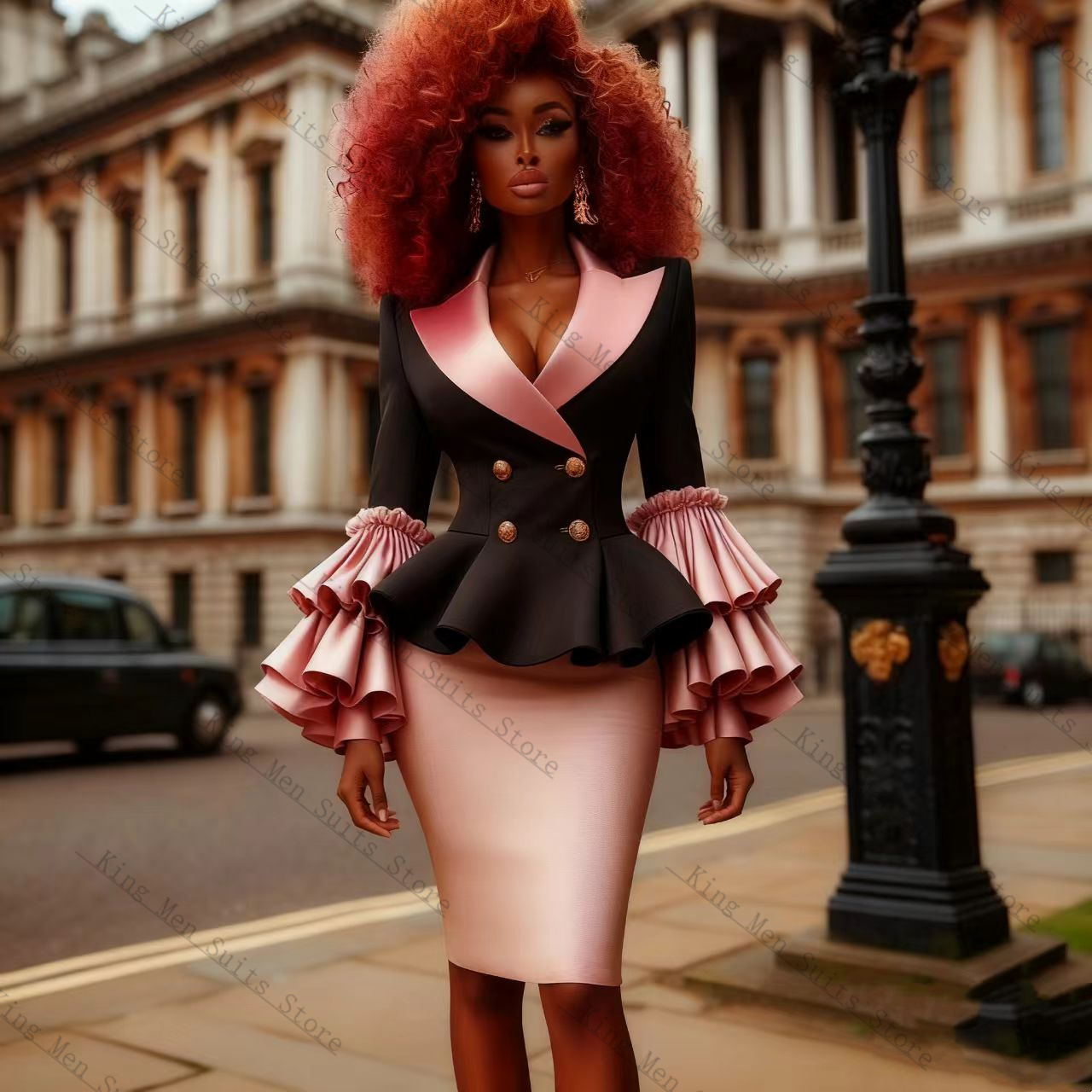 Black Pink Women Suit Set 2 Pc - đánh giá và giá Women'S Formal Jackets To Wear With Dresses