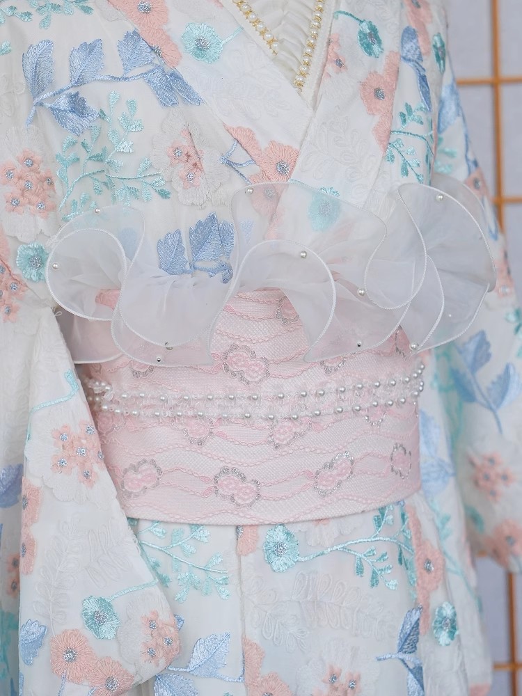 Lace-Trimmed Kimono Undergarme - đánh giá và giá Japanese Women Formal Wear