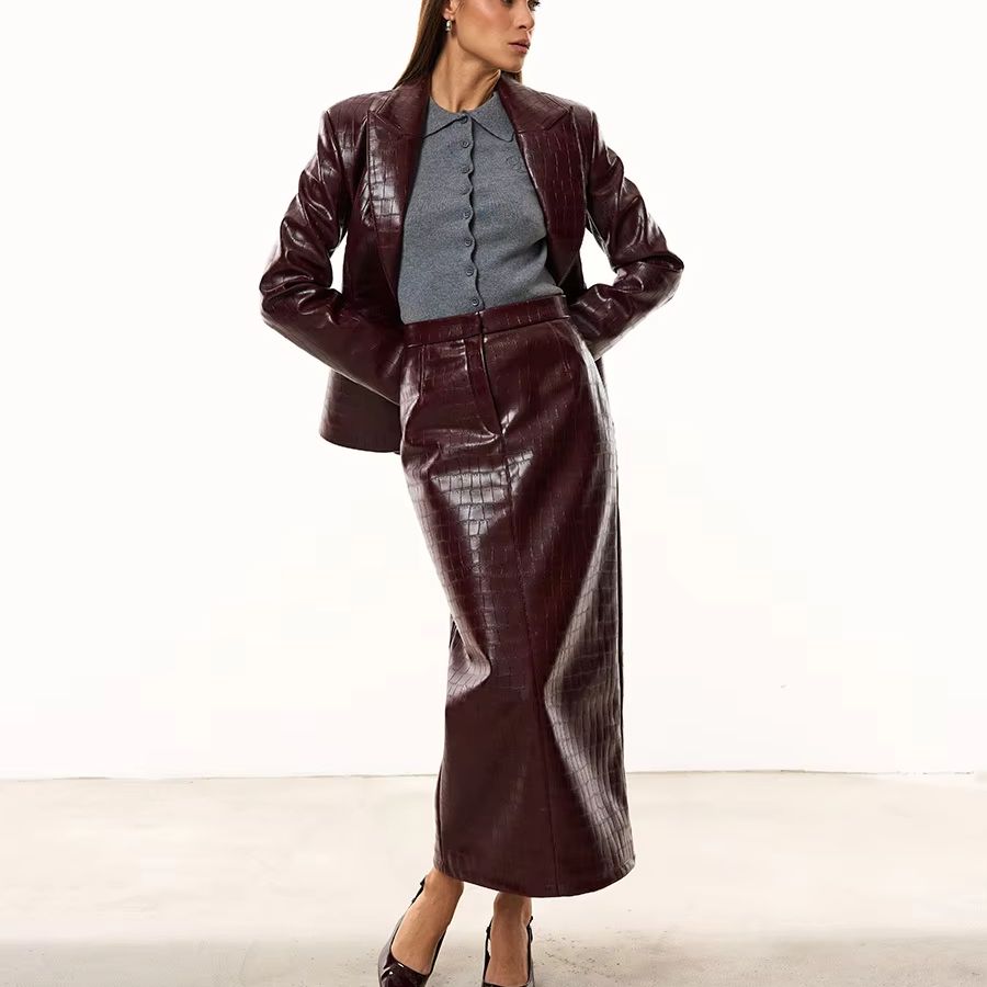 IG Women Burgundy Croc Faux Le - đánh giá và giá Formal Women'S Wear