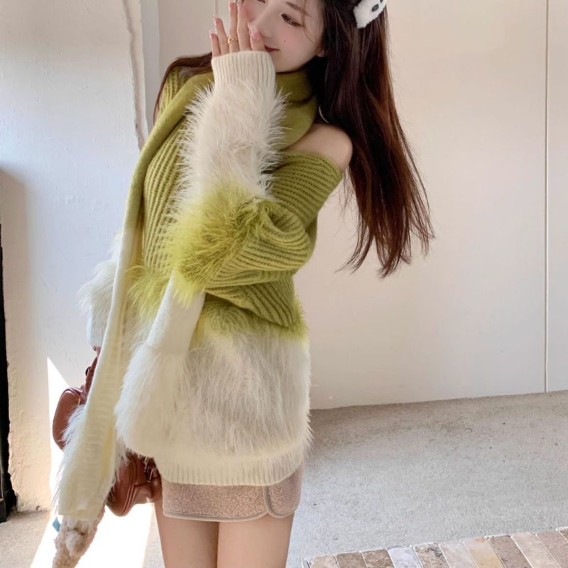 Women's Gradient V-Neck Sweate - đánh giá và giá Women Formal Wear Winter