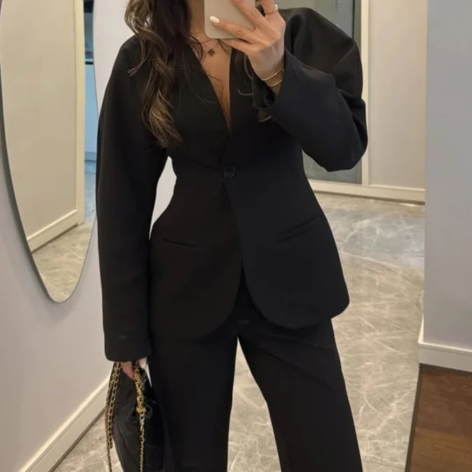 2025 New Women Black V Neck Wa - đánh giá và giá Women Formal Wear Black