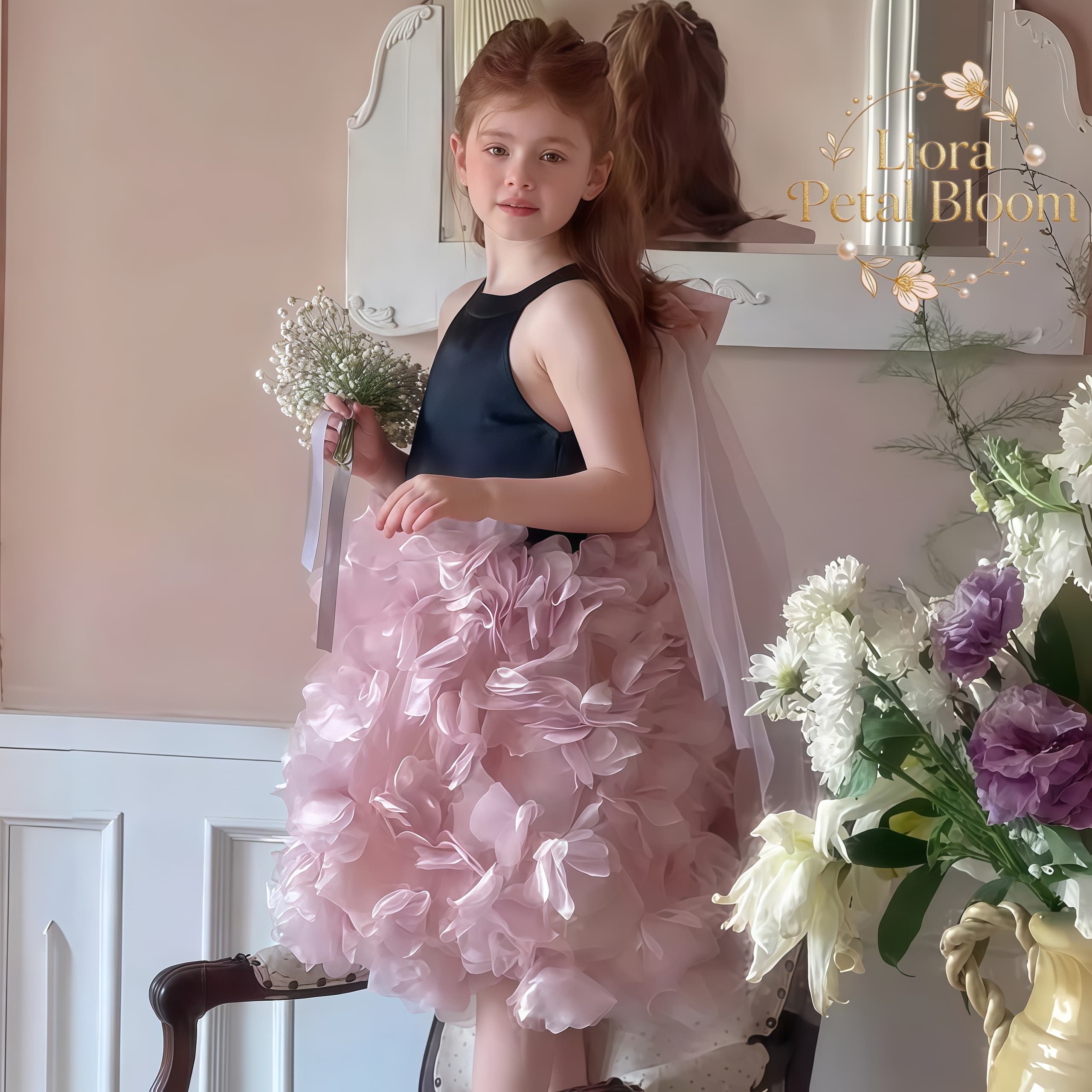 Girls' Black Floral Tulle Dres - đánh giá và giá Women Formal Wear Black
