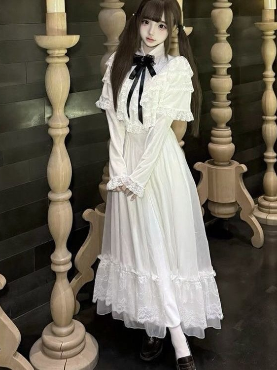 Japanese Short Sleeve Bow Lace - đánh giá và giá Japanese Women Formal Wear