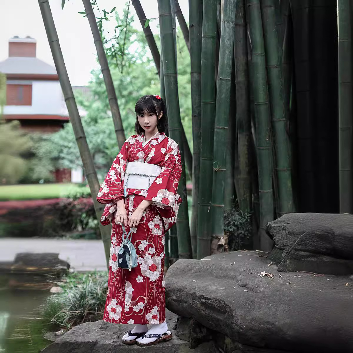 Red Japanese Yukata Kimono Fem - đánh giá và giá Japanese Women Formal Wear