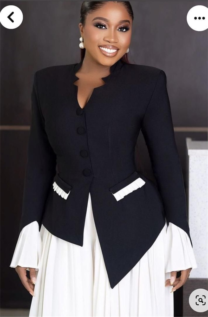 White Black Women Suits Set 2  - đánh giá và giá Women Formal Wear Black