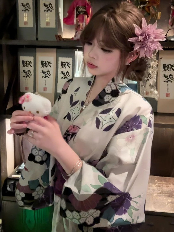 Traditional Purple Kimono Bath - đánh giá và giá Japanese Women Formal Wear