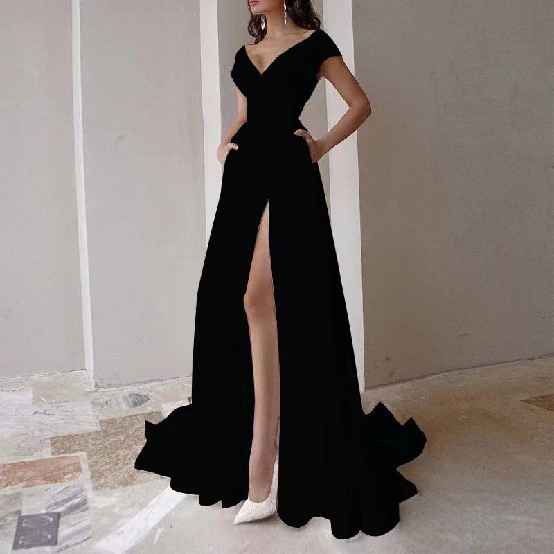 New Elegant Floor Length Lady  - đánh giá và giá Women Formal Wear Black